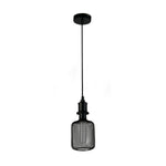 Searchlight Electric Wire Mesh Effect Drum Lamp - Black Metal 26002BK