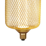 Searchlight Electric Wire Mesh Effect Drum Lamp - Gold Metal 26002GO