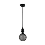 Searchlight Electric Wire Mesh Effect Globe Lamp - Black Metal 26003BK