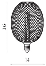 Searchlight Electric Wire Mesh Effect Globe Lamp - Black Metal 26003BK