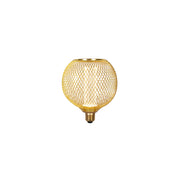 Wire Mesh Effect Globe Lamp - Gold Metal