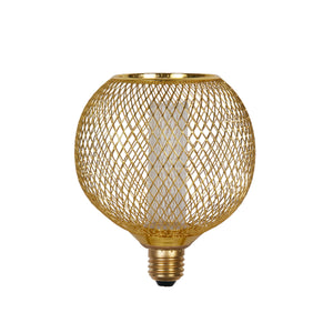 Searchlight Electric Wire Mesh Effect Globe Lamp - Gold Metal 26003GO