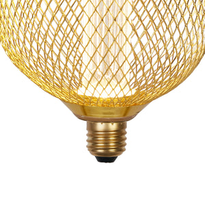 Searchlight Electric Wire Mesh Effect Globe Lamp - Gold Metal 26003GO