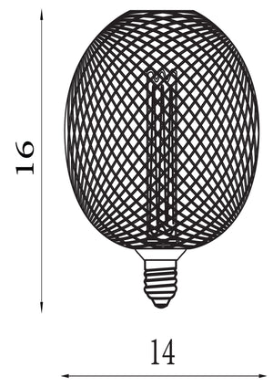 Searchlight Electric Wire Mesh Effect Globe Lamp - Gold Metal 26003GO