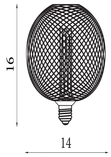 Searchlight Electric Wire Mesh Effect Globe Lamp - Gold Metal 26003GO