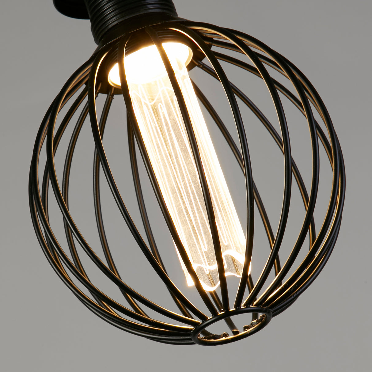 Searchlight Electric Globe Lamp - Black Metal 26004BK