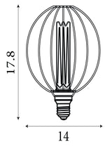Searchlight Electric Globe Lamp - Gold Metal 26004GO