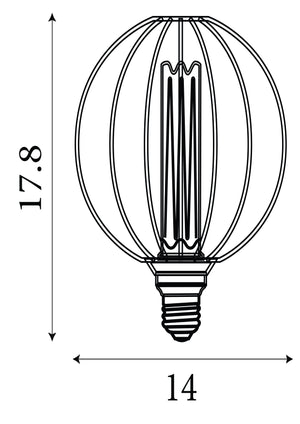 Searchlight Electric Globe Lamp - Gold Metal 26004GO