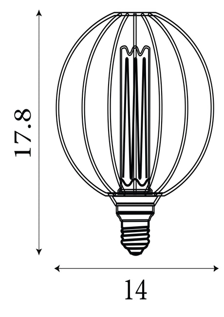 Searchlight Electric Globe Lamp - Gold Metal 26004GO