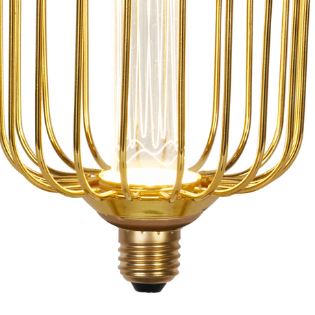 Searchlight Electric Drum Lamp - Gold Metal 26005GO