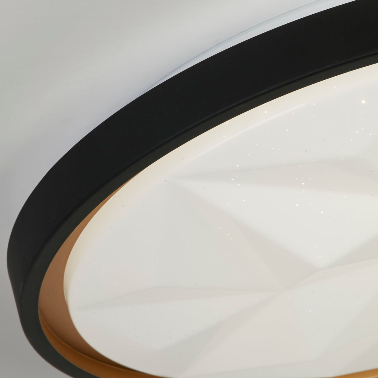 Searchlight Electric Satellite LED Flush, Black with Star Effect Diffuser 26185-415