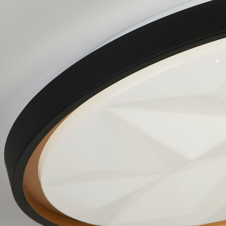 Searchlight Electric Satellite LED Flush, Black with Star Effect Diffuser 26185-415