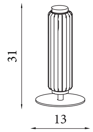 Searchlight Electric Mod LED Table Lamp, Satin Brass Metal, Opal Acrylic & Clear 26251SB