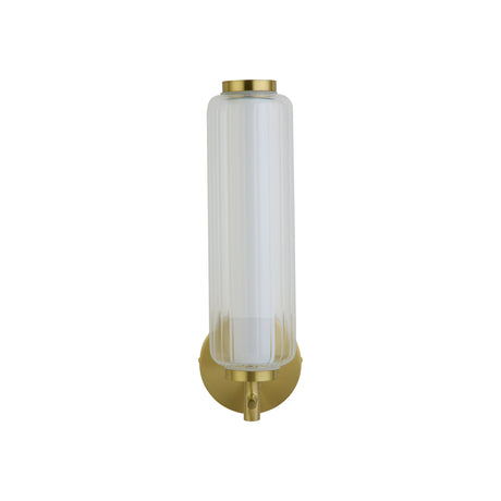 Searchlight Electric Mod LED Wall Light, Satin Brass Metal, Opal Acrylic & Clear 26253SB