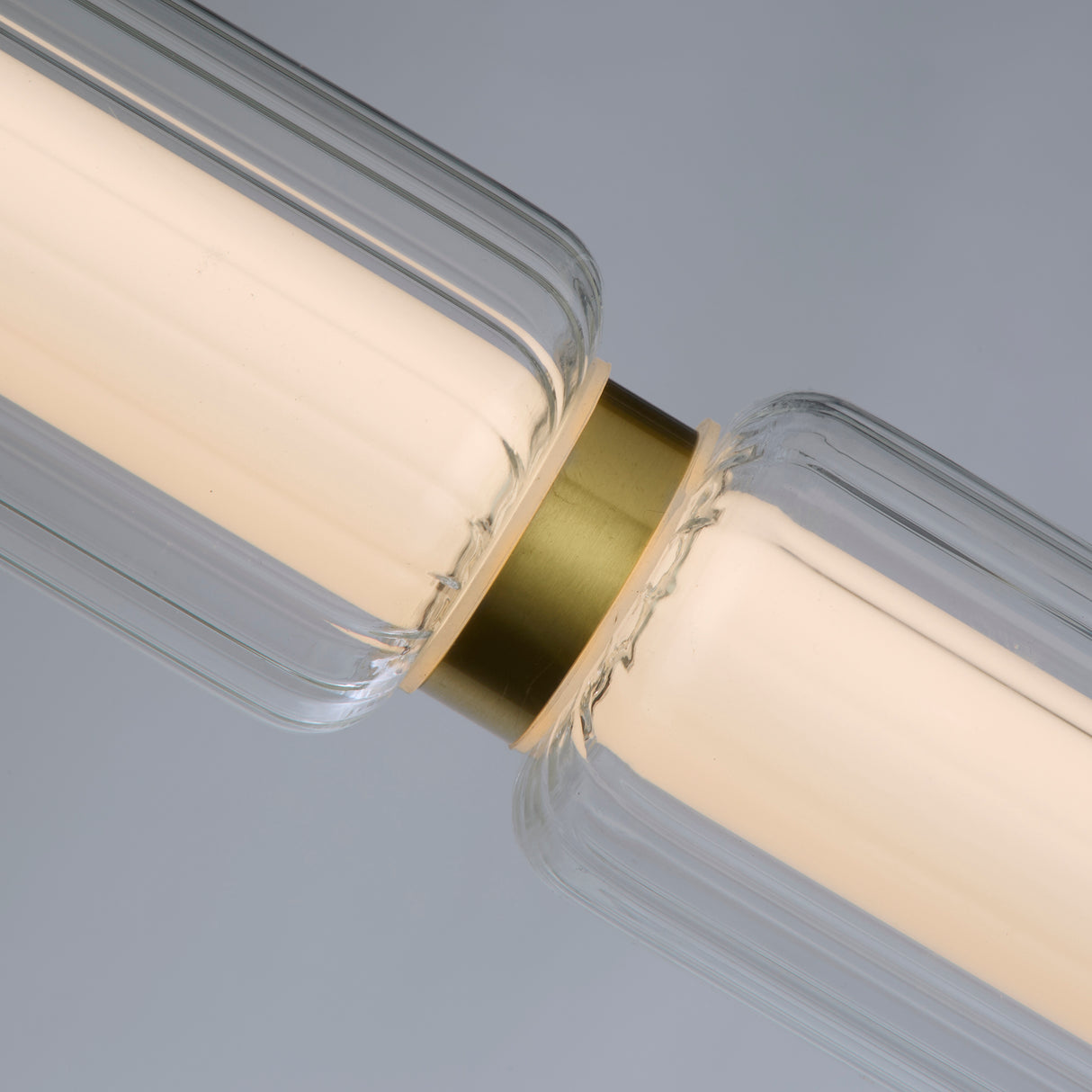 Searchlight Electric Mod LED Pendant, Satin Brass Metal, Opal Acrylic & Clear Gla 26254SB