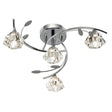 Sierra 4Lt Semi-Flush - Chrome & Clear Glass