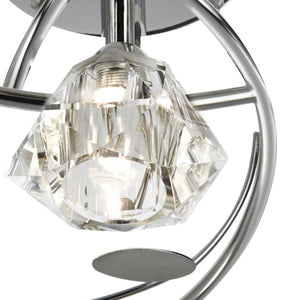 Searchlight Electric Sierra 4Lt Semi-Flush - Chrome & Clear Glass 2634-4CC