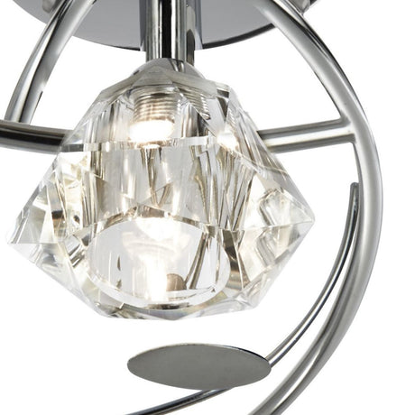 Searchlight Electric Sierra 4Lt Semi-Flush - Chrome & Clear Glass 2634-4CC