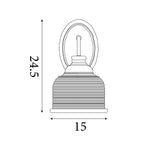 Searchlight Electric Highworth Wall Light- Matt Black Metal,Holophane Style Glass 2671-1BK