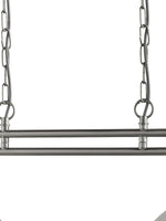 Searchlight Electric Bistro 2Lt Bar Pendant  - Satin Silver Metal & Glass 2682-2SS