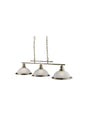 Bistro 3Lt Bar Pendant - Antique Brass Metal & Acid Glass