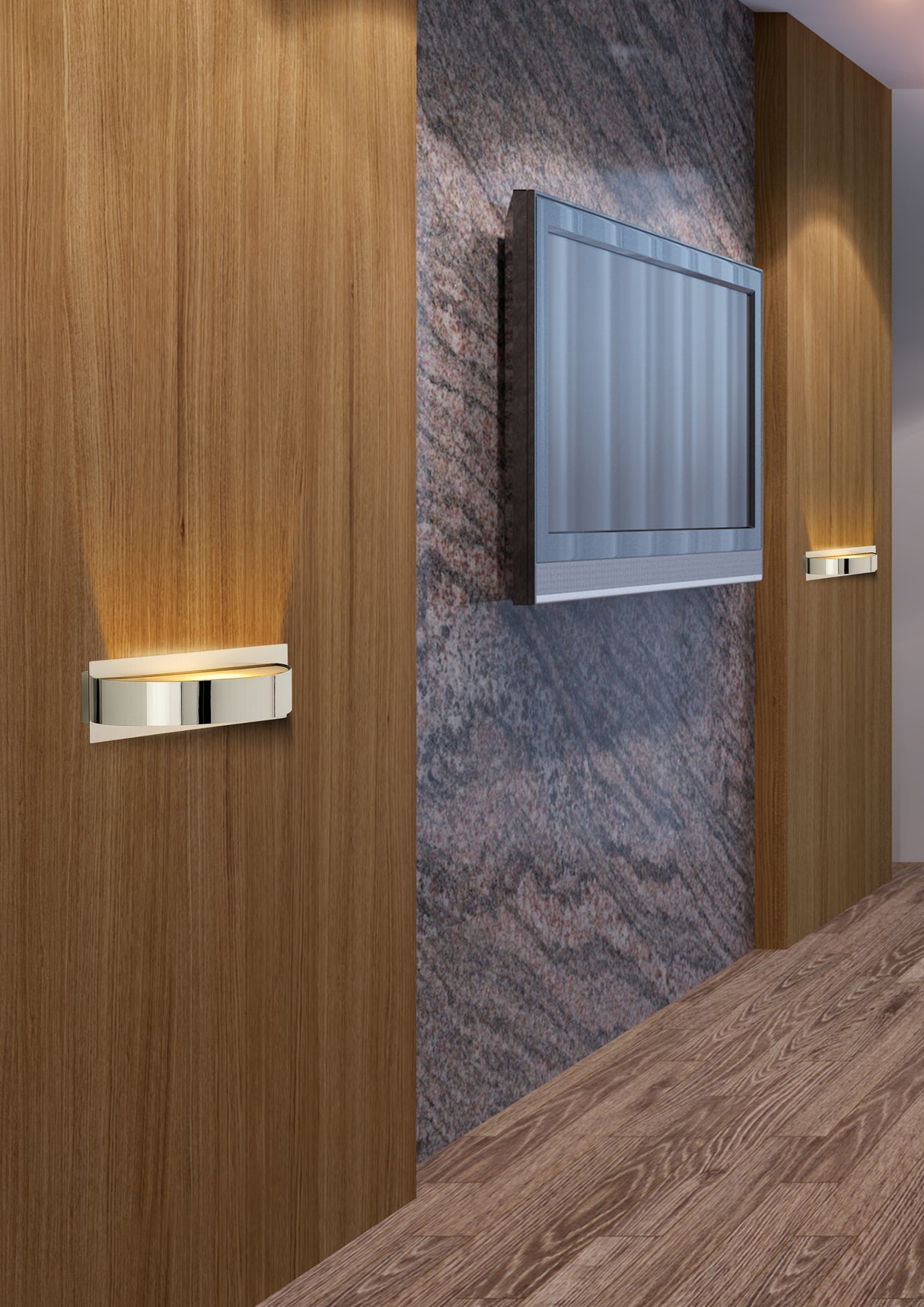 Searchlight Electric Vega Wall Light - Chrome & Glass 2692CC