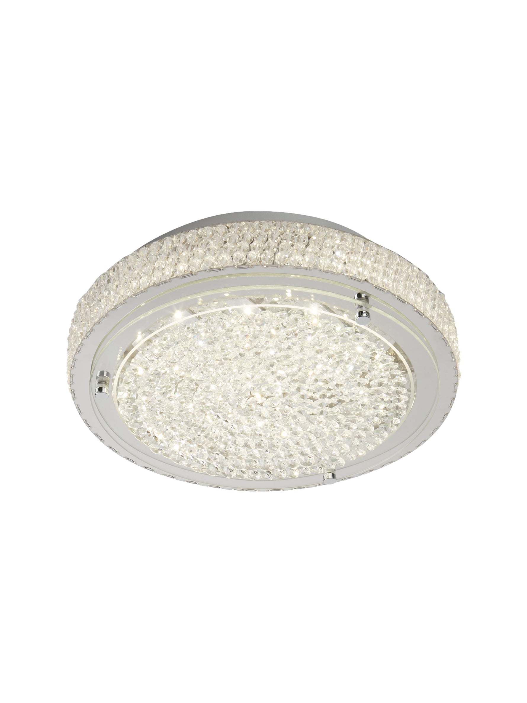 Florida  Flush - Chrome Metal & Clear Crystal