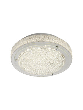 Florida  Flush - Chrome Metal & Clear Crystal