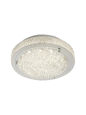 Florida  Flush - Chrome Metal & Clear Crystal