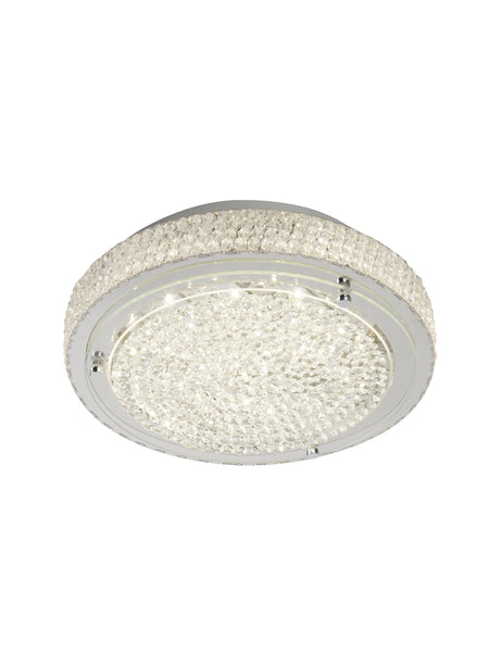 Florida  Flush - Chrome Metal & Clear Crystal