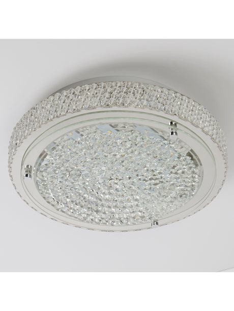 Searchlight Electric Florida  Flush - Chrome Metal & Clear Crystal 2713CC