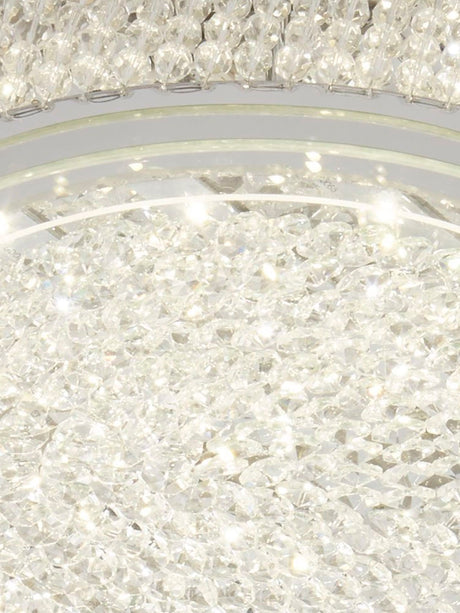 Searchlight Electric Florida  Flush - Chrome Metal & Clear Crystal 2713CC