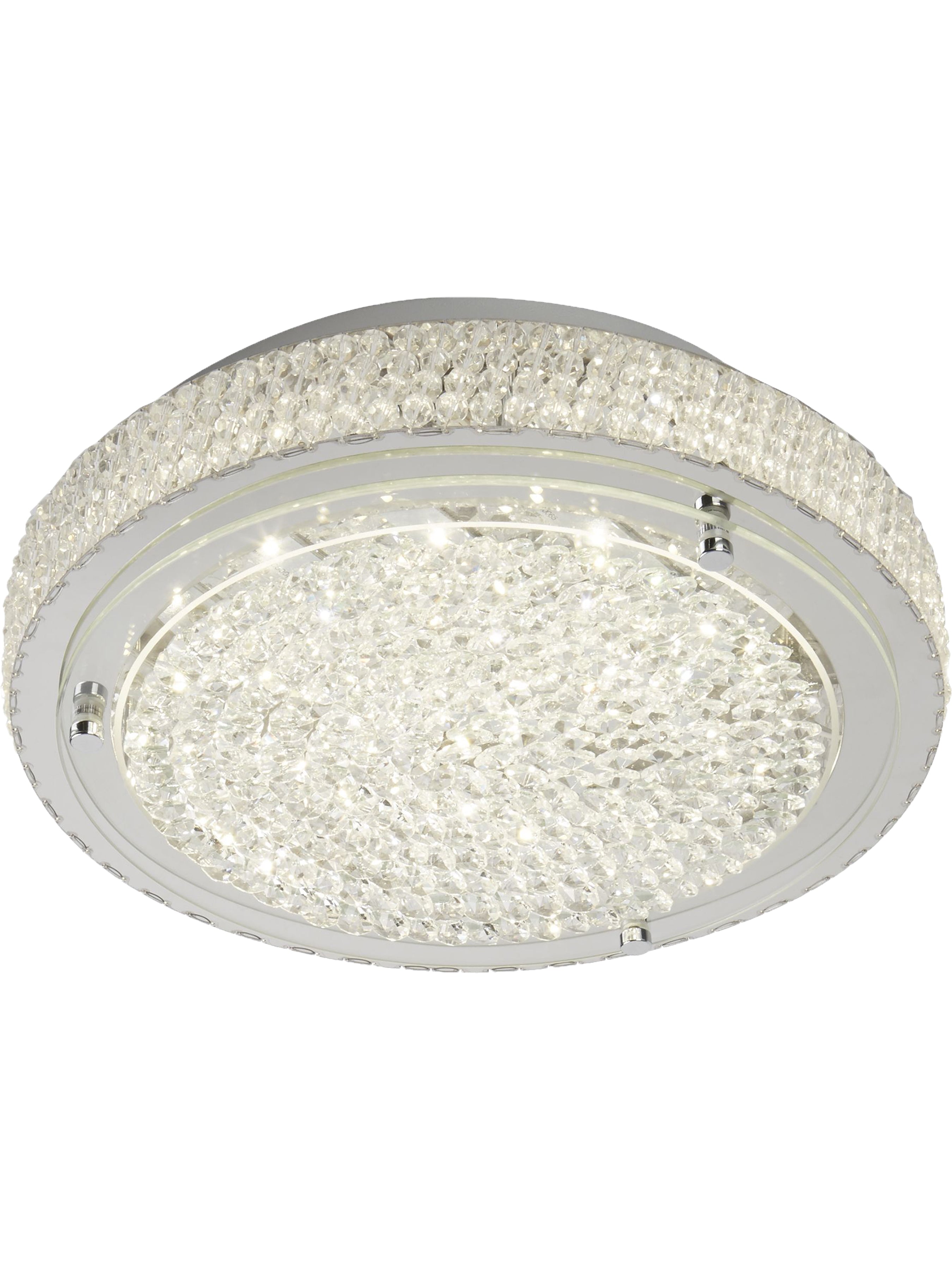 Florida  Flush - Chrome Metal & Clear Crystal
