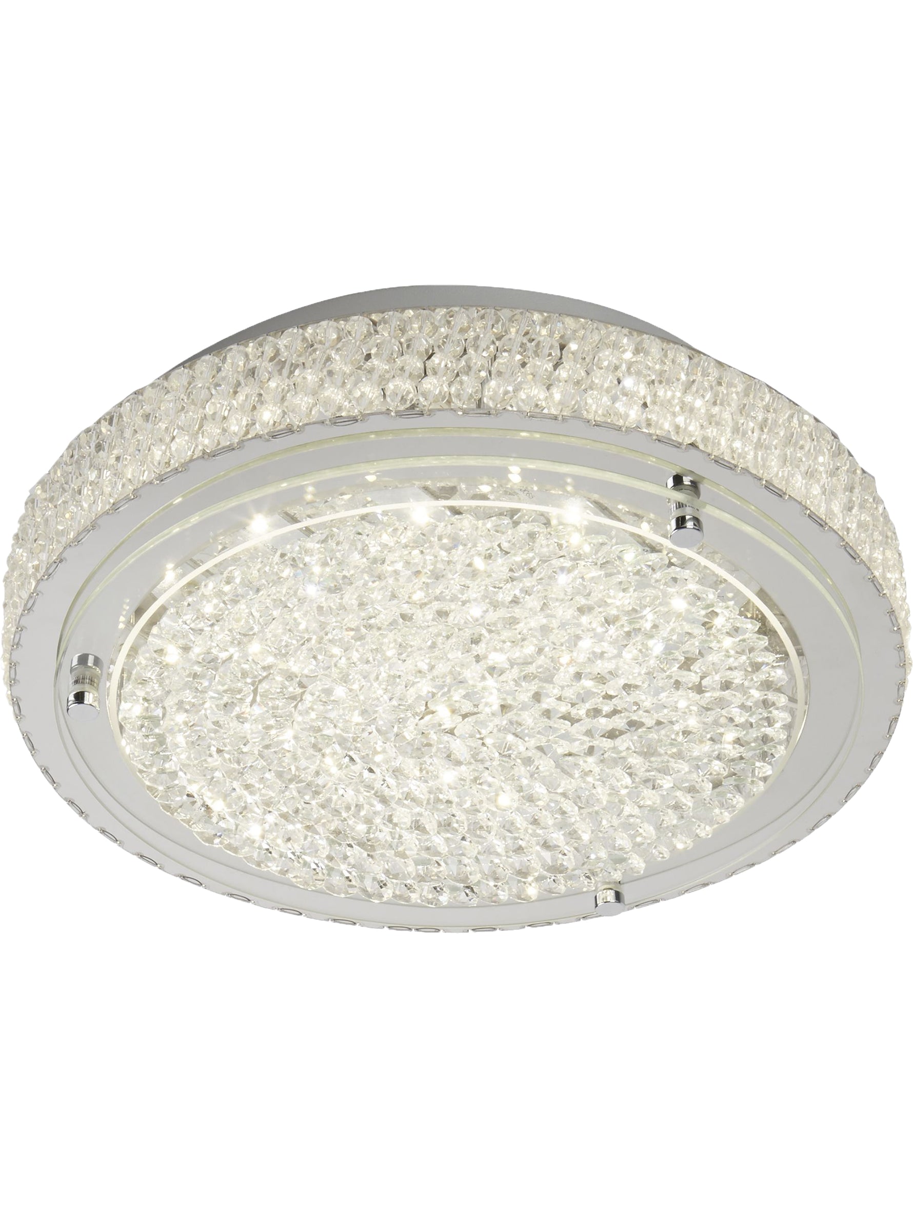 Florida  Flush - Chrome Metal & Clear Crystal