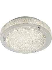 Florida  Flush - Chrome Metal & Clear Crystal