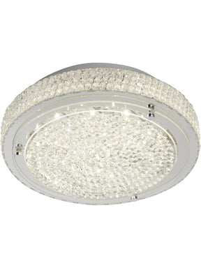 Florida  Flush - Chrome Metal & Clear Crystal