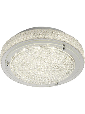 Florida  Flush - Chrome Metal & Clear Crystal