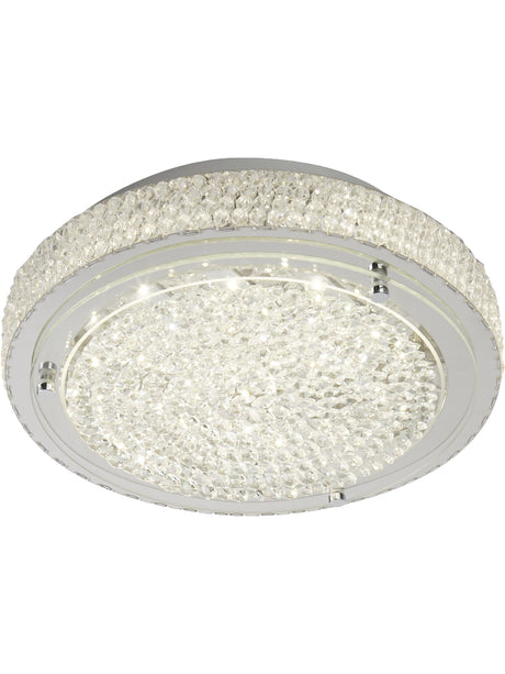 Florida  Flush - Chrome Metal & Clear Crystal