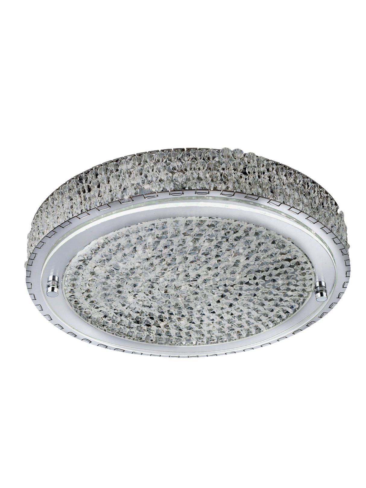 Searchlight Electric Florida  Flush - Chrome Metal & Clear Crystal 2714CC