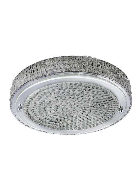 Searchlight Electric Florida  Flush - Chrome Metal & Clear Crystal 2714CC