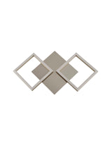 Searchlight Electric Wall Art 2Lt LED Wall Light - Satin Silver 2722SS