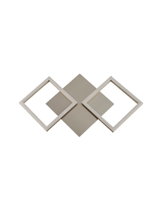 Searchlight Electric Wall Art 2Lt LED Wall Light - Satin Silver 2722SS