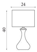 Searchlight Electric Touch Table Lamp - Satin Silver Metal & Ivory Fabric Shade 2750SS