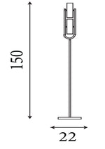 Searchlight Electric Telescope 2Lt Floor Lamp - Matt Black Metal 2792BK