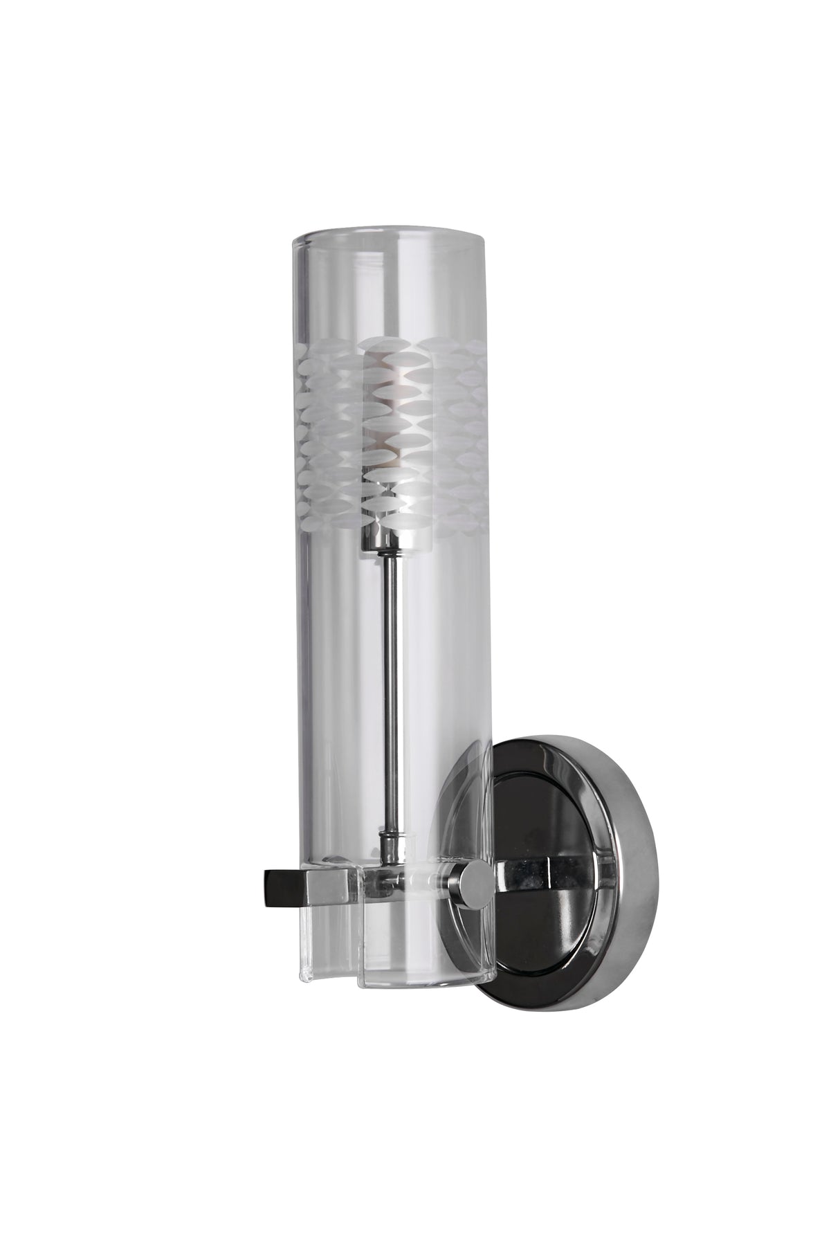 Searchlight Electric Scope Bathroom Wall Light- Chrome Metal & Clear Etched Glass 27981CC