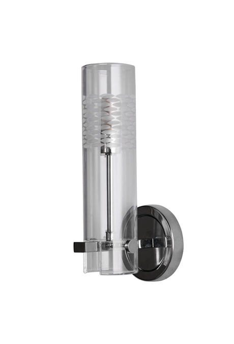 Searchlight Electric Scope Bathroom Wall Light- Chrome Metal & Clear Etched Glass 27981CC