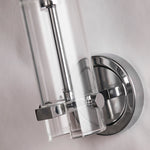 Searchlight Electric Scope Bathroom Wall Light- Chrome Metal & Clear Etched Glass 27981CC