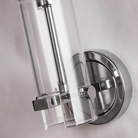 Searchlight Electric Scope Bathroom Wall Light- Chrome Metal & Clear Etched Glass 27981CC