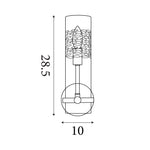Searchlight Electric Scope Bathroom Wall Light- Chrome Metal & Clear Etched Glass 27981CC