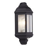 Maine  Outdoor Wall Light - Black Metal & Clear Glass